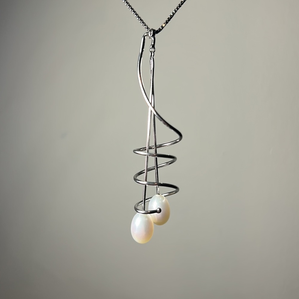 Pearl Spiral Necklace